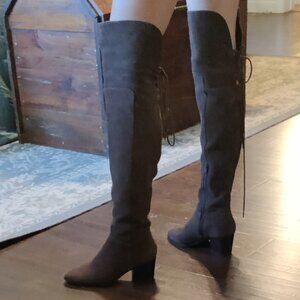 Aldo Over-the-Knee Boots/Thigh-High Boots, Brown Suede – Block Heel Size 7